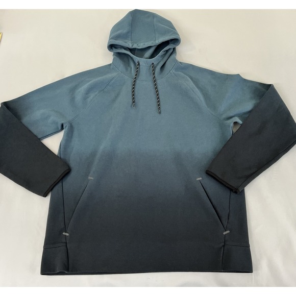 Old Navy Dynamic Fleece Hoodie‎ Men's Sz Large Blue Gym Training - Picture 1 of 9
